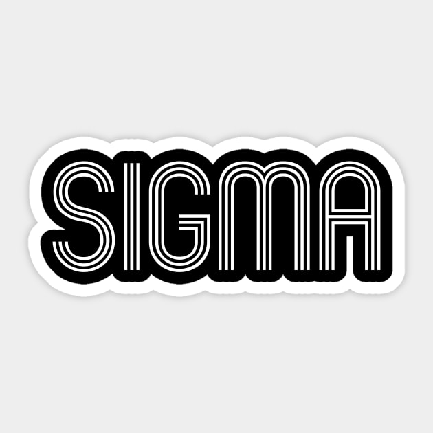 Elevate Your Style with Sigma: The Epitome of Sophistication Sticker by Salaar Design Hub